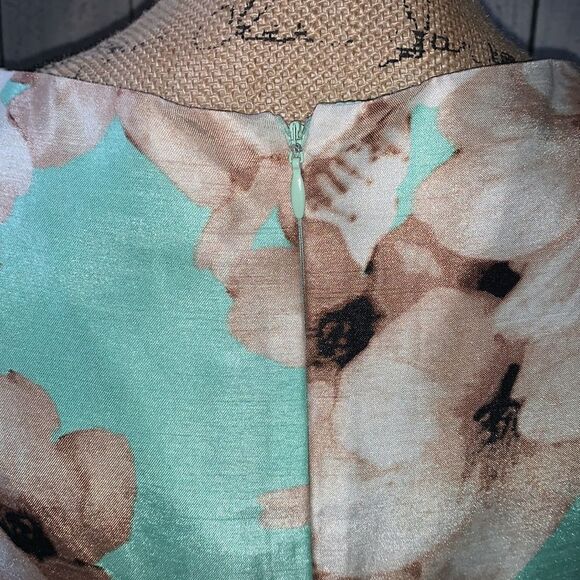 New Jessica Howard Floral, Sleeveless, Pleated A-Line Dress size 12 - Picture 9 of 13